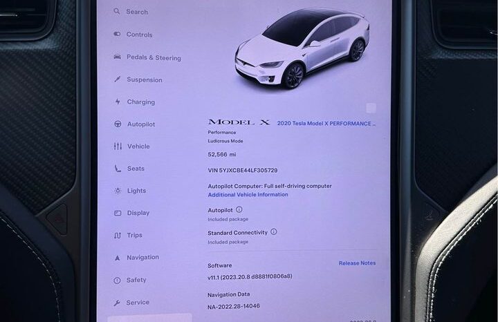 
								2020 Tesla model x Performance Sport Utility 4D full									