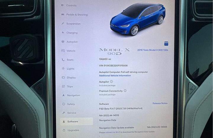 
								2016 Tesla model x 90D full									