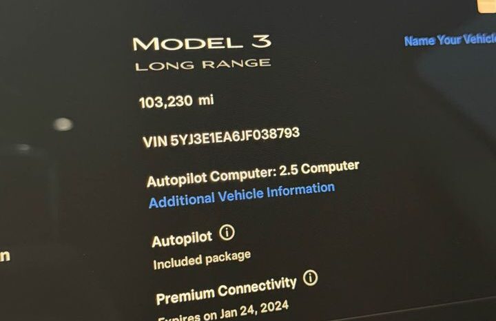 
								2018 Tesla Model 3 full									