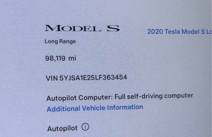 
								2020 Tesla model s Long Range Sedan 4D full									