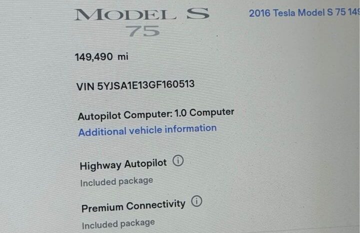 
								2016 Tesla model s 75 Sedan 4D full									