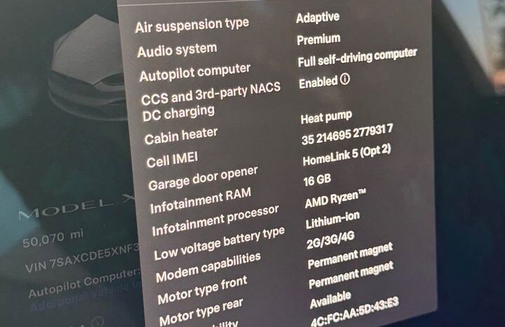 
								2022 Tesla model x Long Range Sport Utility 4D full									