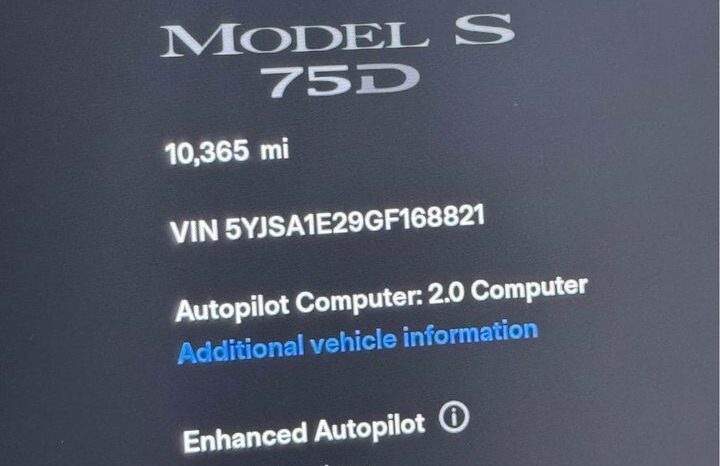 
								2016 Tesla model s 75D Sedan 4D full									