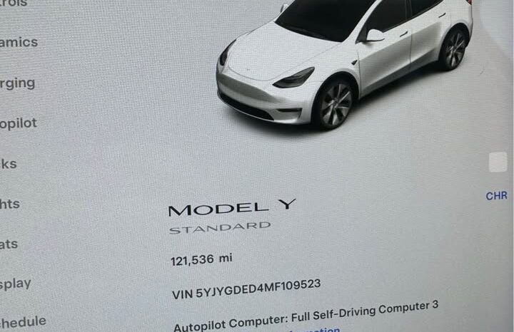 
								2021 Tesla model y Standard Range Sport Utility 4D full									