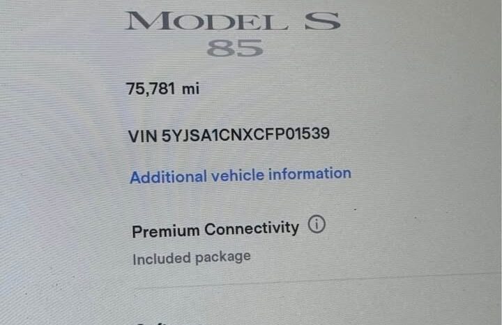 
								2012 Tesla model s 85 full									