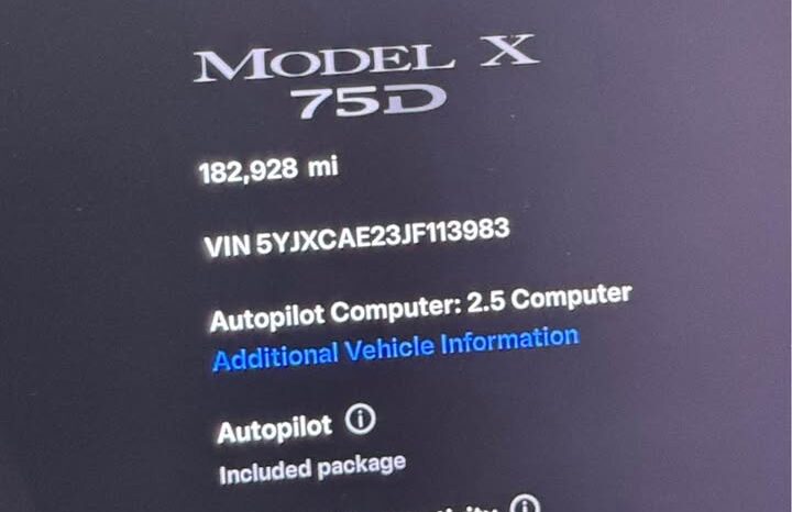 
								2018 Tesla model x 75D Sport Utility 4D full									