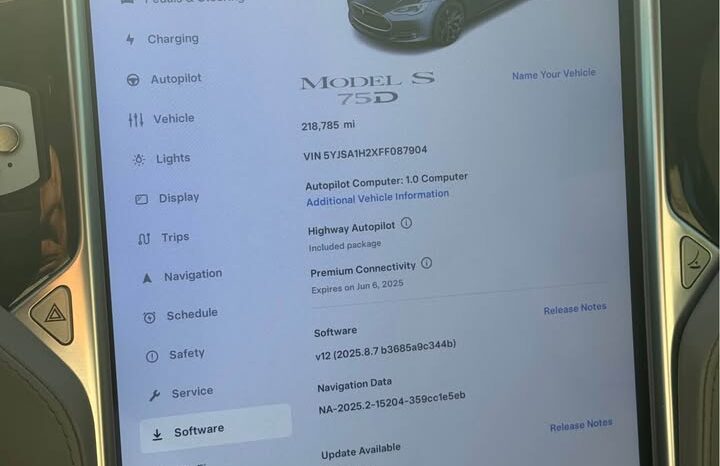 
								2015 Tesla model s 75D Sedan 4D full									