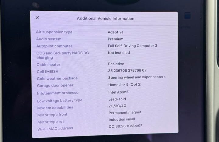 
								2020 Tesla model s Long Range Sedan 4D full									
