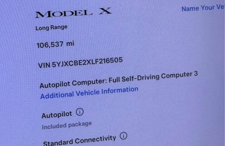 
								2020 Tesla model x Long Range Sport Utility 4D full									