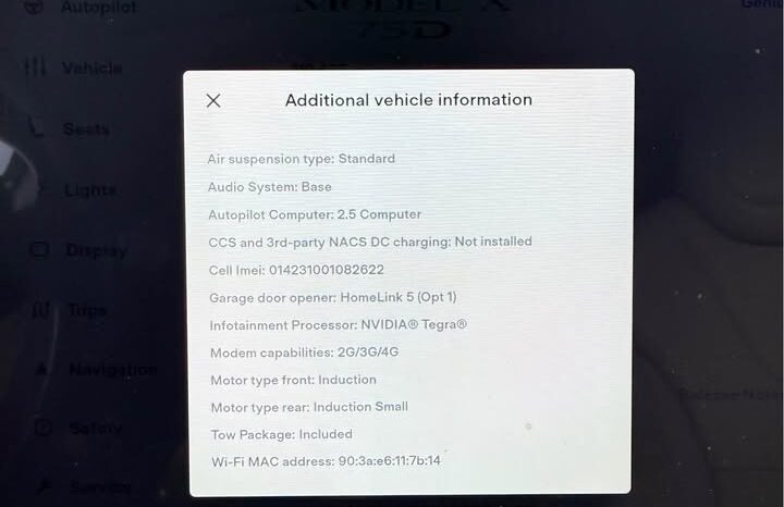 
								2017 Tesla model x 75D Sport Utility 4D full									