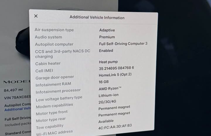
								2022 Tesla model x Long Range Sport Utility 4D full									