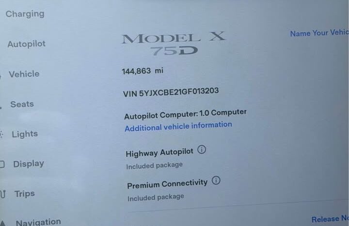 
								2016 Tesla model x 75D Sport Utility 4D full									