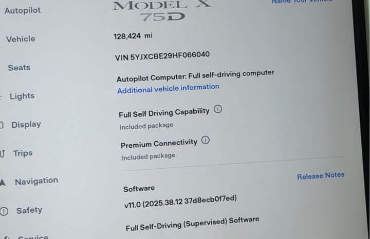 
								2017 Tesla model x 75D full									