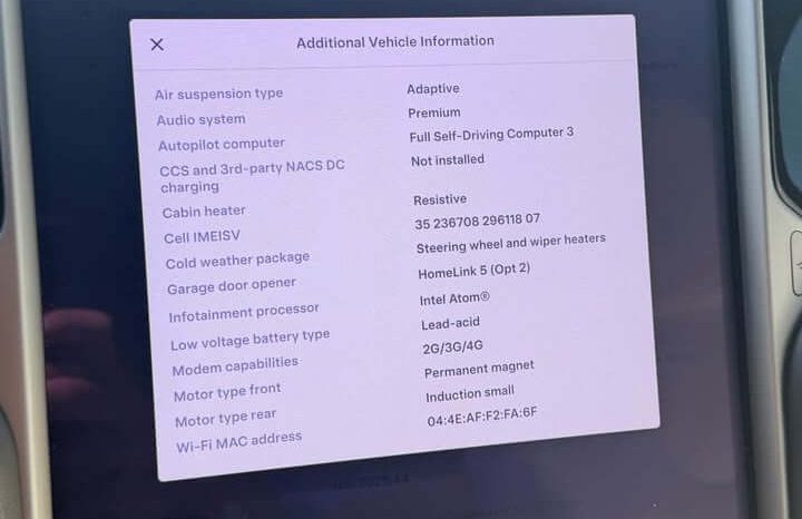 
								2019 Tesla model s Standard full									