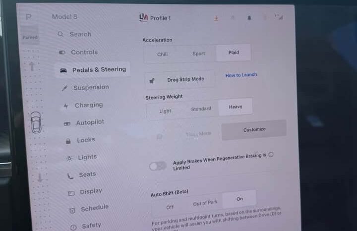 
								2022 Tesla model s Plaid full									