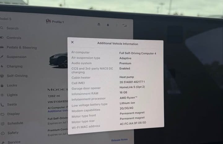 
								2025 Tesla model s Long Range Sedan 4D full									