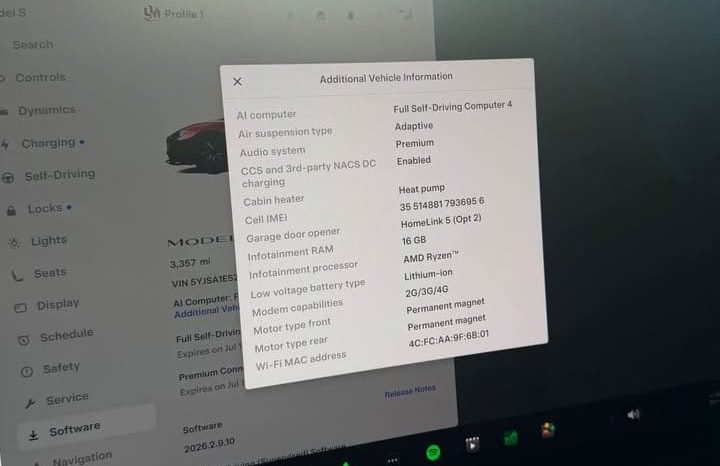 
								2026 Tesla model s Long Range Sedan 4D full									