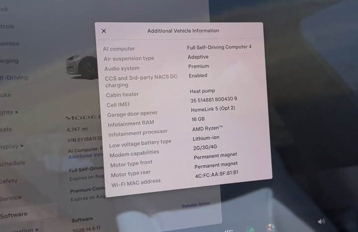 
								2026 Tesla model s Long Range Sedan 4D full									