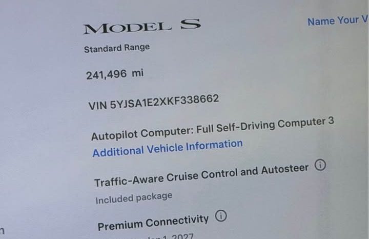 
								2019 Tesla model s Standard Sedan 4D full									