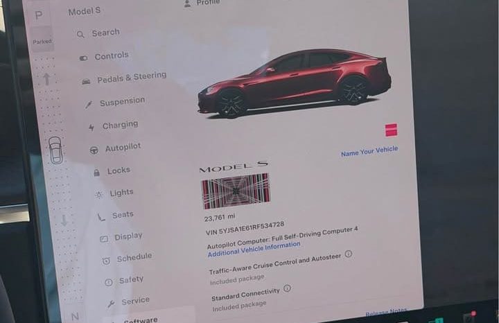 
								2024 Tesla model s Plaid Sedan 4D full									