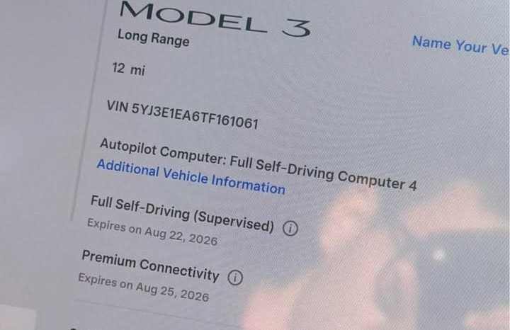 
								2026 Tesla model 3 Premium Long Range full									