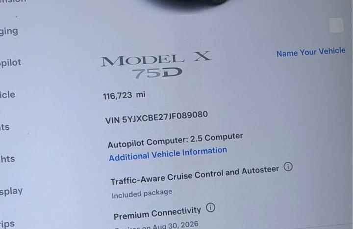 
								2018 Tesla model x 75D Sport Utility 4D full									