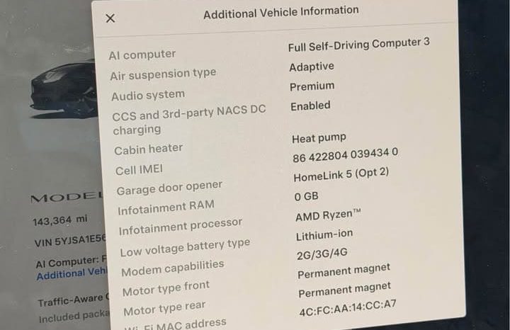 
								2022 Tesla model s Long Range Sedan 4D full									