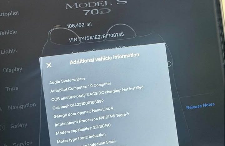 
								2015 Tesla model s 70D Sedan 4D full									