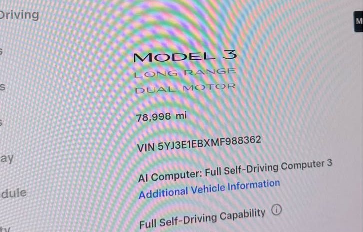 
								2021 Tesla model 3 Long Range Sedan 4D full									