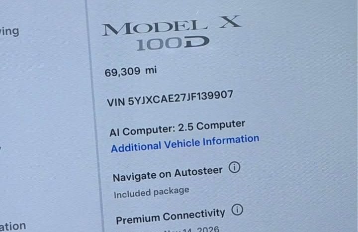 
								2018 Tesla model x 100D Sport Utility 4D full									